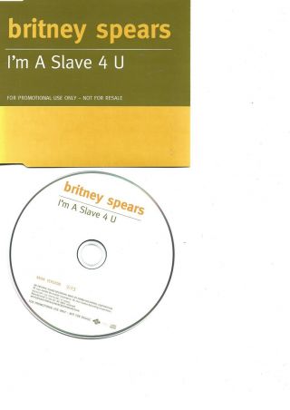 Britney Spears Rare Eu Promo Cd I M A Slave 4 U