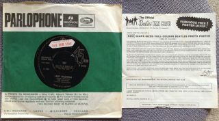 The Beatles - Lady Madonna Rare Uk 1968 Promo Sample / Fanclub Insert / -