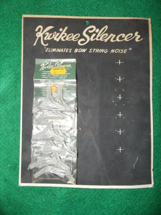 Vintage Kwikee Archery Bow String Silencers " Rare " For Recurve Bow