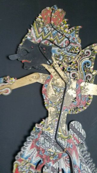RARE vintage Wayang Kulit Tradition Puppet Shadow Theatre Horn Handles Indonesia 2