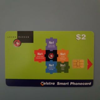 1999 Rare Telstra $2 Smart Phonecard - From Cards Australia (complimentary)