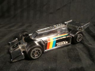 Vintage 1979 Die Cast Tonka Indy Race Car F - 1 Formula 1 Rare Chrome Rainbow 4 "
