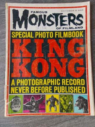 Famous Monsters Of Filmland Oct.  1963 King Kong Vol.  5,  No.  4 Number 25 Rare