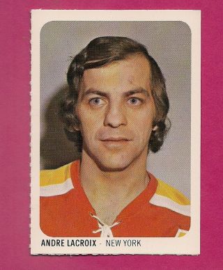 Rare 1973 - 74 Wha Quaker Oates Raiders Andre Lacroix Ex - Mt Mini Card (inv 1368)