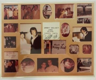 Elvis Presley Jimmy Velvets Collage Autographed 8x10 Photo Rare Stamped