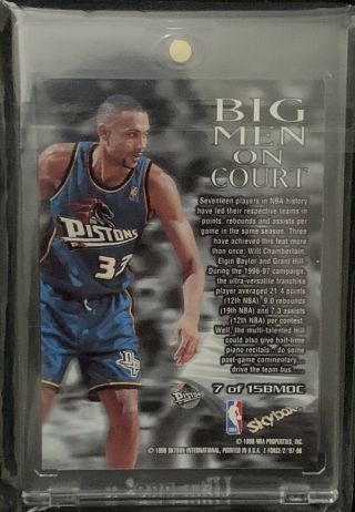 GRANT HILL 1997 - 98 SKYBOX Z FORCE BIG MAN ON COURT RARE INSERT 7/15 2