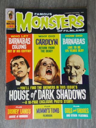 Famous Monsters Of Filmland Feb 1971 82 House Of Dark Shadows & Rare