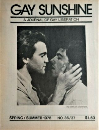 Gay Sunshine 1978 Vintage Lgbtq Newspaper Oop Extremely Rare Homosexual Queer