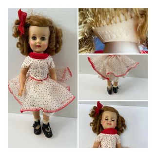 Vintage Ideal Shirley Temple Doll 15 " St - 15n 1950s Untagged Dress