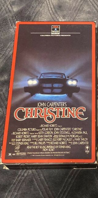 Stephen King Vhs Christine Horror Rare Oop Barker John Carpenter