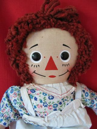 Vintage Raggedy Ann Doll 15 " Knickerbocker Toy Co.  1960 