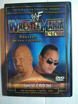 Wwe Wrestlemania 17 Dvd Wwf 2001 Out Of Print Rare X - Seven 2 Disc