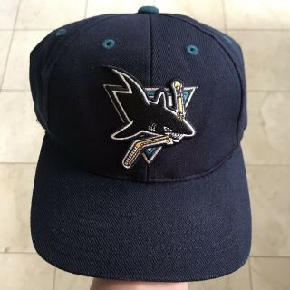 Vintage San Jose Sharks Snapback Hat Cap Nhl Hockey Rare 90s Logo Athletic