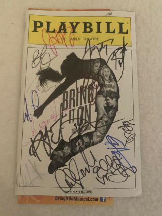 Bring It On Broadway Playbill Signed By The Obc 2012 Autographed Rare