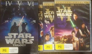 Star Wars Trilogy Rare Box Set Dvd Theatrical Vintage Versions Iv V Vi