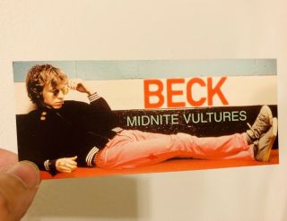 Beck Midnite Vultures Rare Band Promo Only Sticker 1999 Lp Authentic