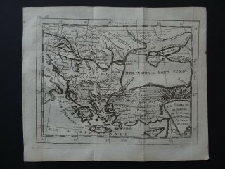 1769 Buffier Atlas Map Turkey In Europe Greece Balkans Crete Cyprus Macedonia