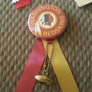 Vintage 1970s Washington Redskins 2 1/4 Inch Button.  Rare