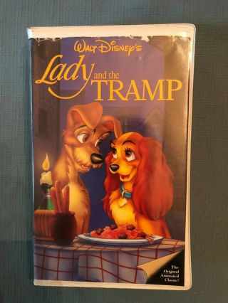 Walt Disney Lady And The Tramp 1987 Vhs Black Diamond The Classics Rare