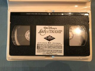 Walt Disney Lady and the Tramp 1987 VHS Black Diamond The Classics RARE 2