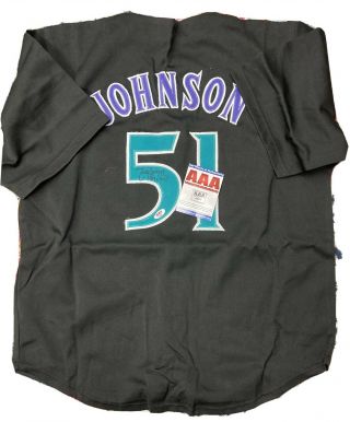 Rare Randy Johnson Signed D - Backs Jersey With “big Unit” And