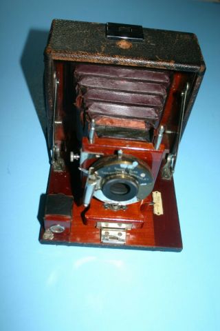 Rare Antique Gundlach Korona View Folding Camera Victorian 1900 - 1912 Camera Wood