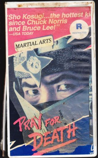 Pray For Death Vhs Rare Martial Arts Clamshell Is Cracked