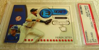 Derek Jeter 2000 Skybox E - Ticket 2 Psa 10 Gem Pop 7 Very Rare Yankees