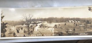 Spencer Indiana Rare Ccc Camp 1934 Panoramic Gelatin Silver Print Wickoff