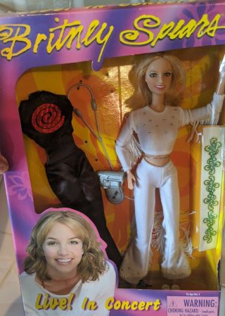 Britney Spears Live In Concert Doll Play Along Toys Open Box W Accessories Rare