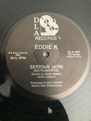 Modern Soul 12 " Eddie K - Serious Dla;rare Private Boogie