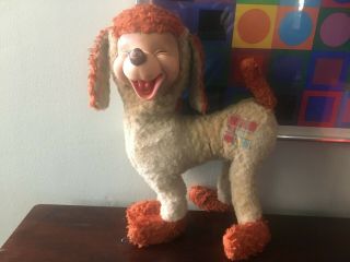 Vintage Rushton Happy Laughing Dog Rubber Face Plush Doll Toy