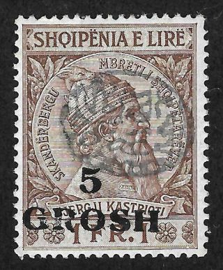 1915 - Central Albania Post - Esat Pasha - Stamps 5 Grosh / 1 Fr - Mlh Very Rare