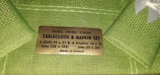 Liddel Pure Irish Linen TABLECLOTH & NAPKIN SET box 2
