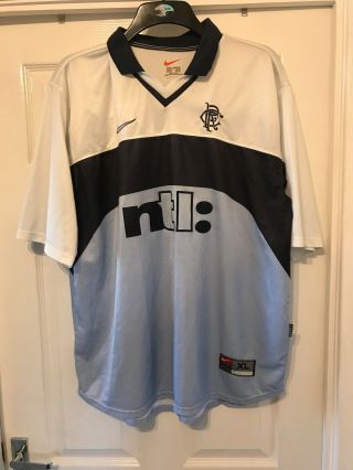 Glasgow Rangers 1999 - 2000 Away Shirt Size Xl Rare Vintage Retro