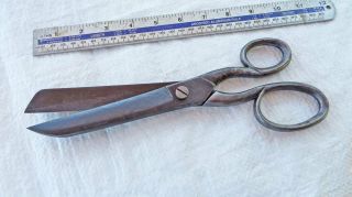 Antique 10 3/4 " Tailors Scissors Shears By Winter,  Old Tool