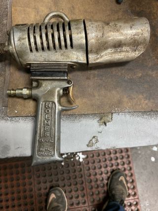 Vintage Rare Holmes Taywal Metal Sprayer Gun Runs On Air & Electric Spays Metal