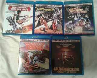 5 Rare Roger Corman Shout Factory Bluray Movies Death Race 2000