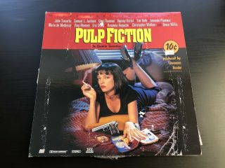 Rare Laserdisc Pulp Fiction Staring Uma Thurman Tarantino Travolta Drama 1994