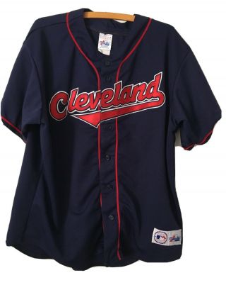 Rare Vintage Majestic Cleveland Indians Baseball Jersey Size Xl