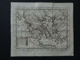 1769 Buffier Atlas Map Greece - Macedonia - Crete - Grece Ancienne Et Moderne