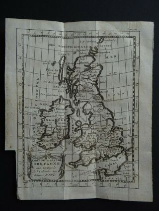 1769 Buffier Atlas Map British Isles - England Ireland Scotland Wales Uk