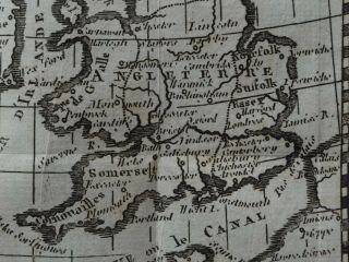1769 BUFFIER Atlas map BRITISH ISLES - England Ireland Scotland Wales UK 3