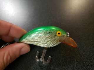 Vintage Rebel Mini R Fishing Lure Green Un - Fished Hard To Find