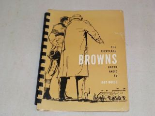 1957 Cleveland Browns Official Press Radio Tv Guide Book Very Rare