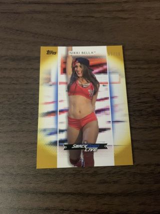 Wwe Topps 2017 Nikki Bella Gold Card Rare 05/10