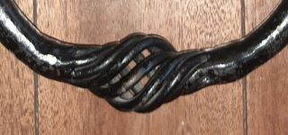 Antique Door Knocker Ring Hand Forged Wrought Iron - Rare 2