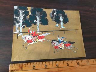 Rare Antique Vintage Miniature Japanese Woodblock Print Small 29