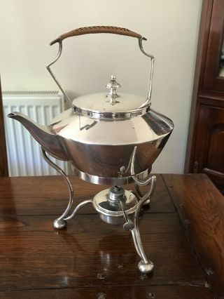 Art Nouveau Deakin & Co Silver Plated Spirit Kettle And Stand.  Knox/dress