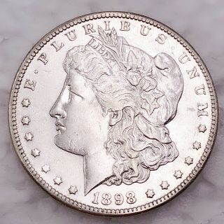 1898 - S Morgan Silver Dollar Rare Choice Au/unc,  Very Rare Date Wow Sk860